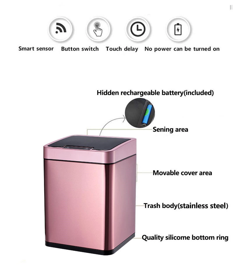 motion detector garbage can