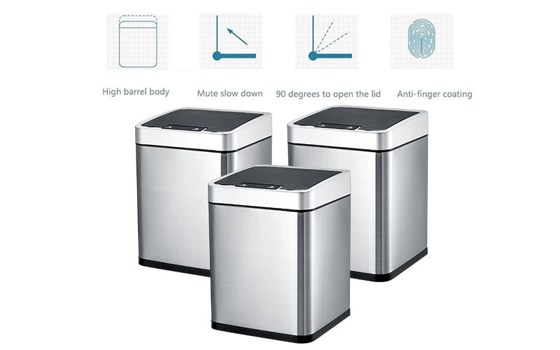 Stainless Steel Swing Top Trash Can