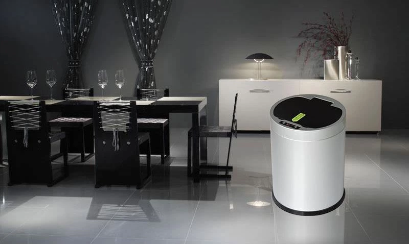 Stainless Steel Trash Can With Sensor